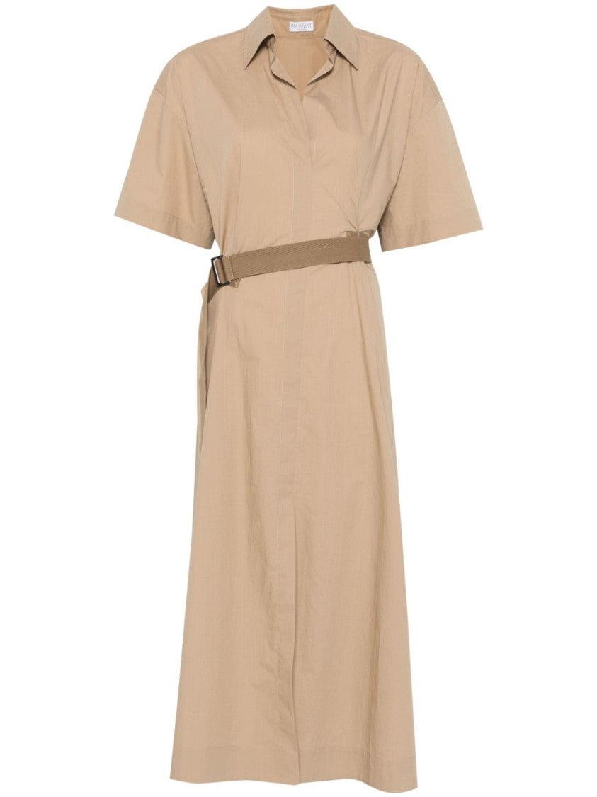 Brunello Cucinelli Midi Dress With V-Neck