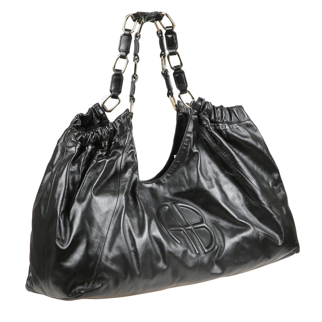 Anine Bing Oversized Nappa Leather Tote With Gold-Tone Hardware