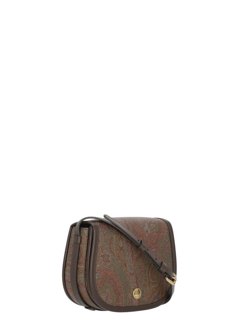 Etro Earthy Toned Paisley Pattern Shoulder Bag With Adjustable Strap