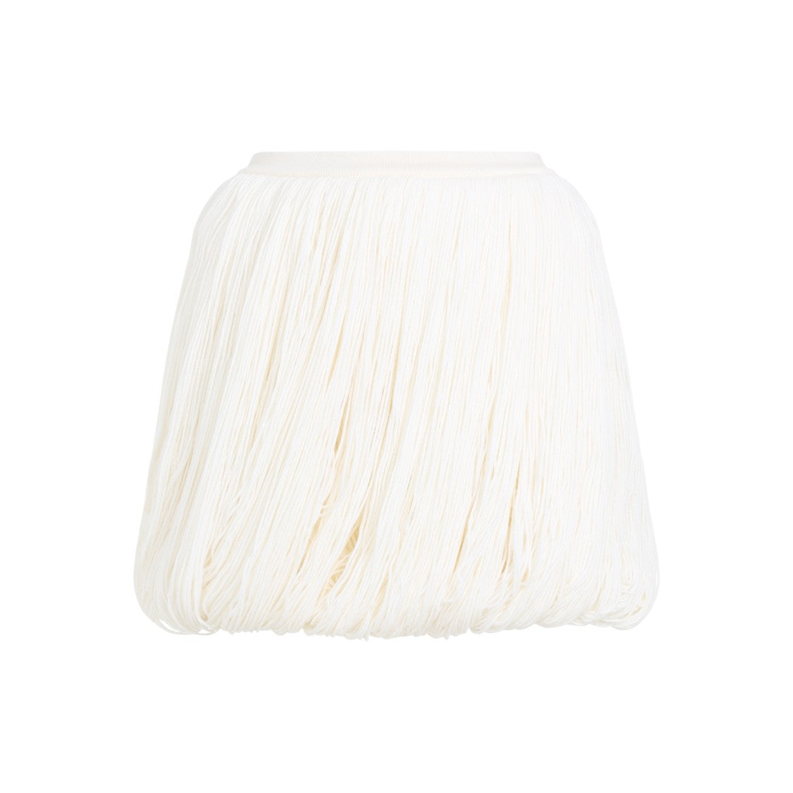 Alaïa White Casse Wool Fringes Skirt