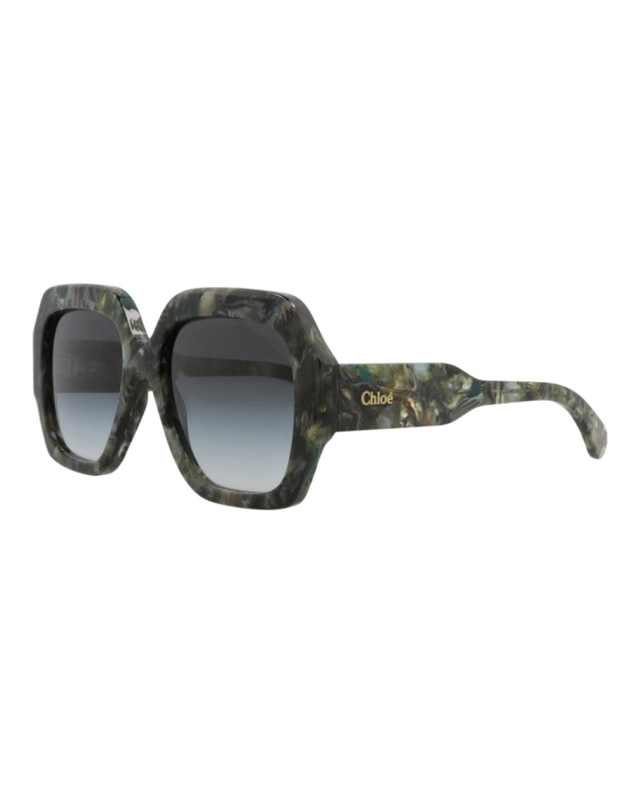 Chloé Square-Frame Recycled Acetate Sunglasses
