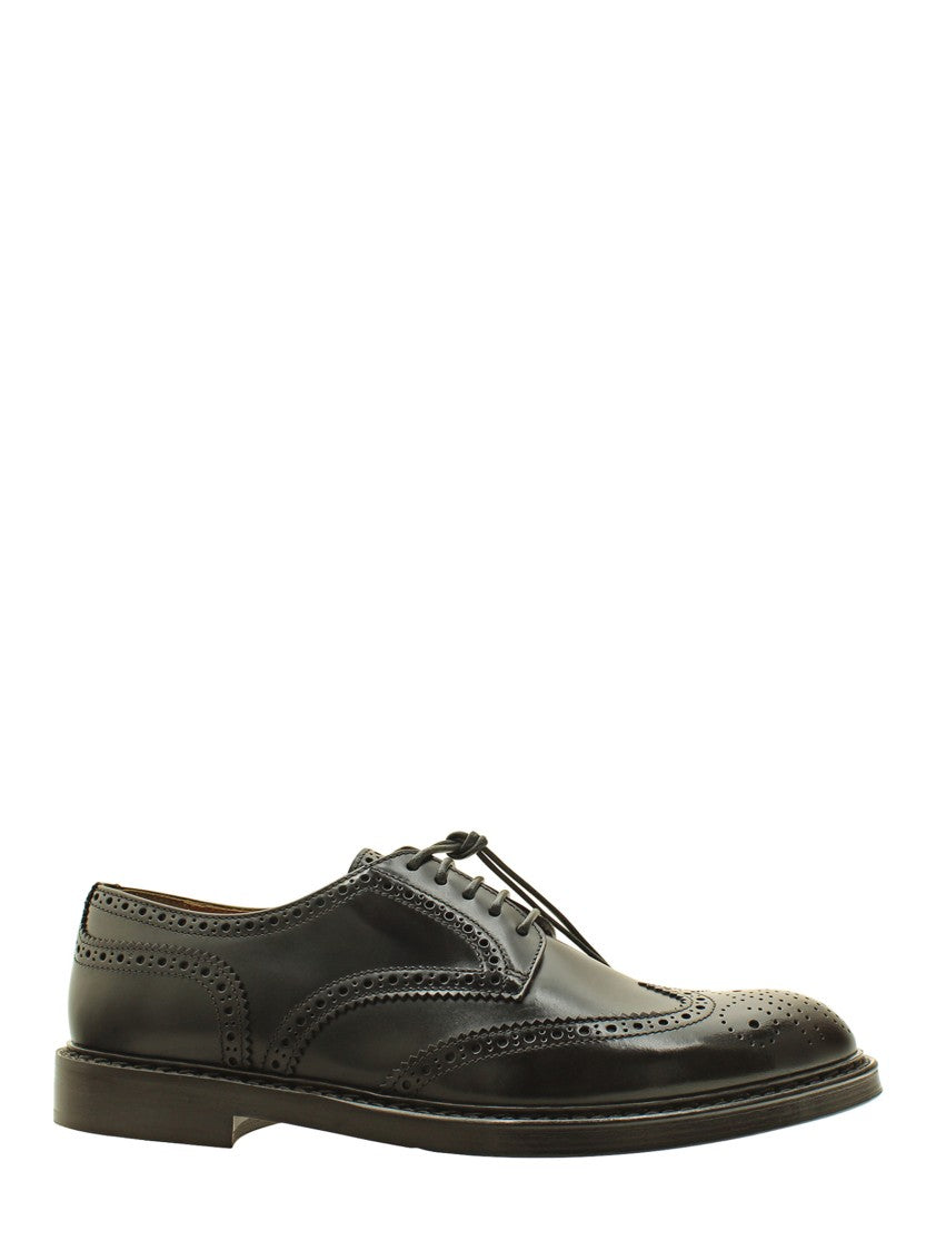 Doucal's Lace-Up Shoes With Brogue Motif And Swallow Tail Detail