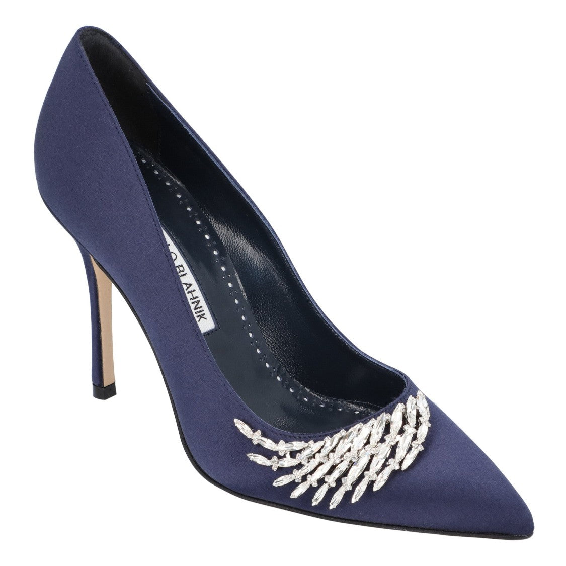 Manolo Blahnik Pluma Fabio Satin 105 Pump Purple