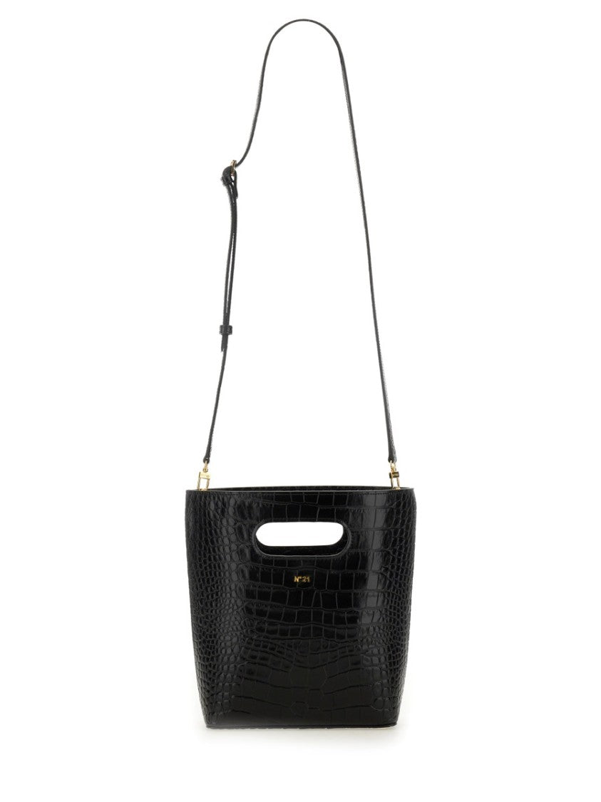N°21 Crocodile-Embossed Calf Leather Small Bag