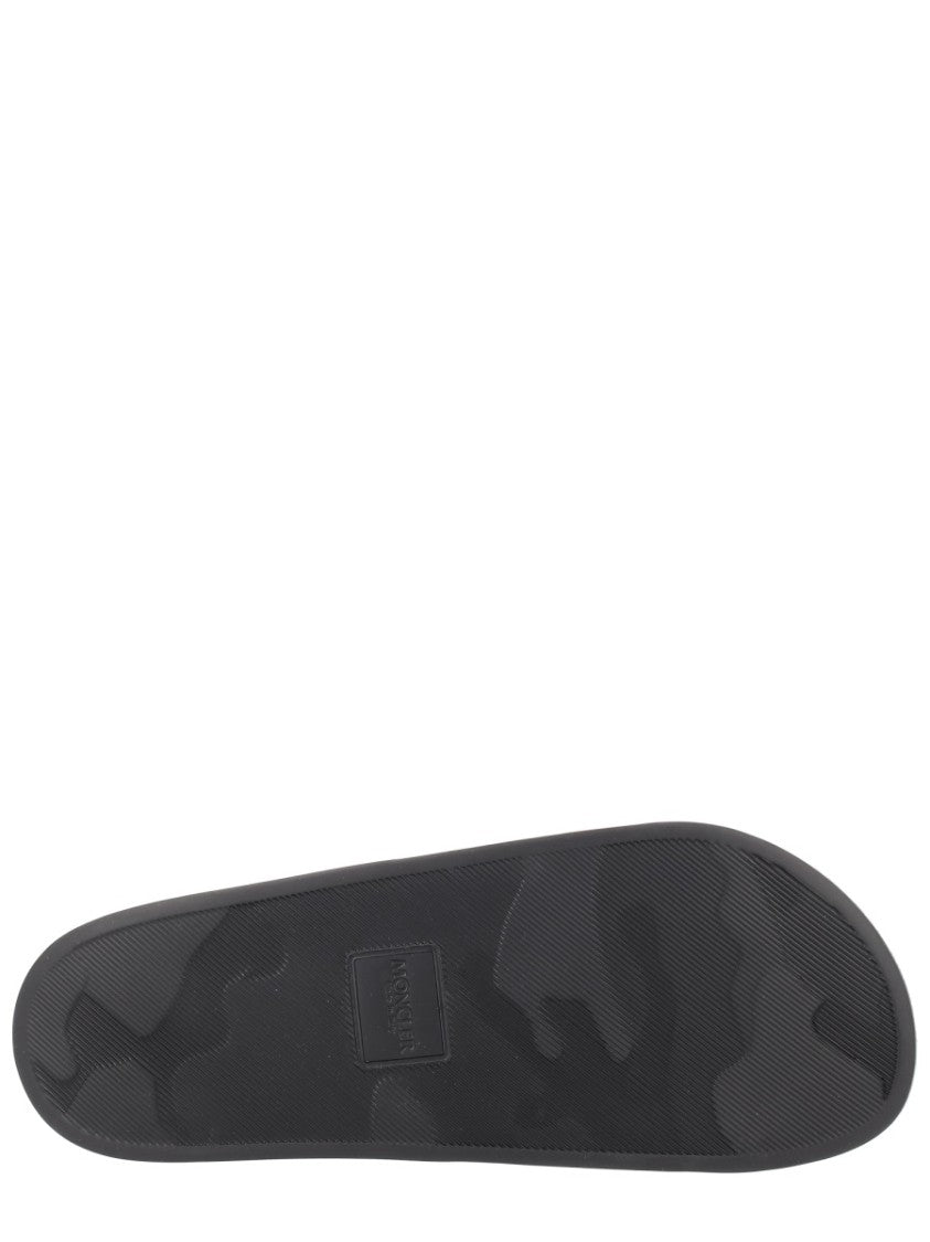 Moncler Basile Striped Elastodiene Slide Sandals