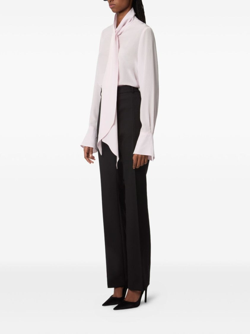 Nina Ricci Silk Tie Neck Blouse