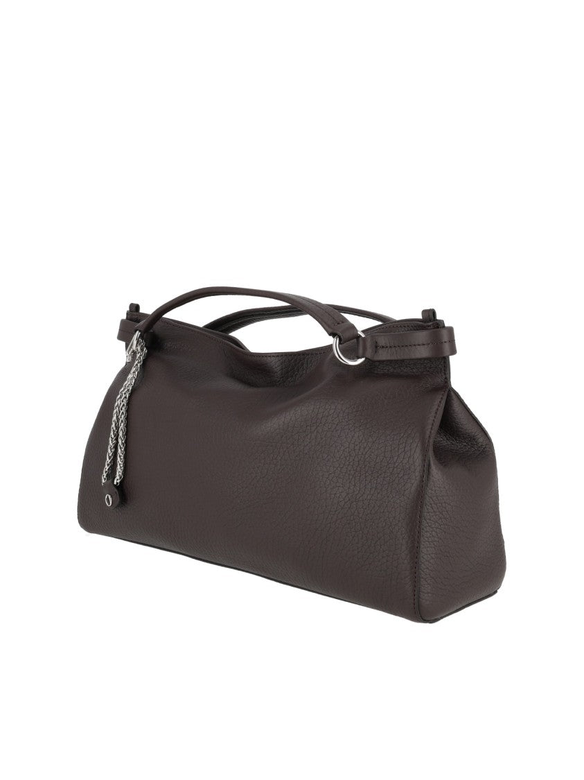 Claudio Orciani Virgo M Soft Pebbled Leather Handbag