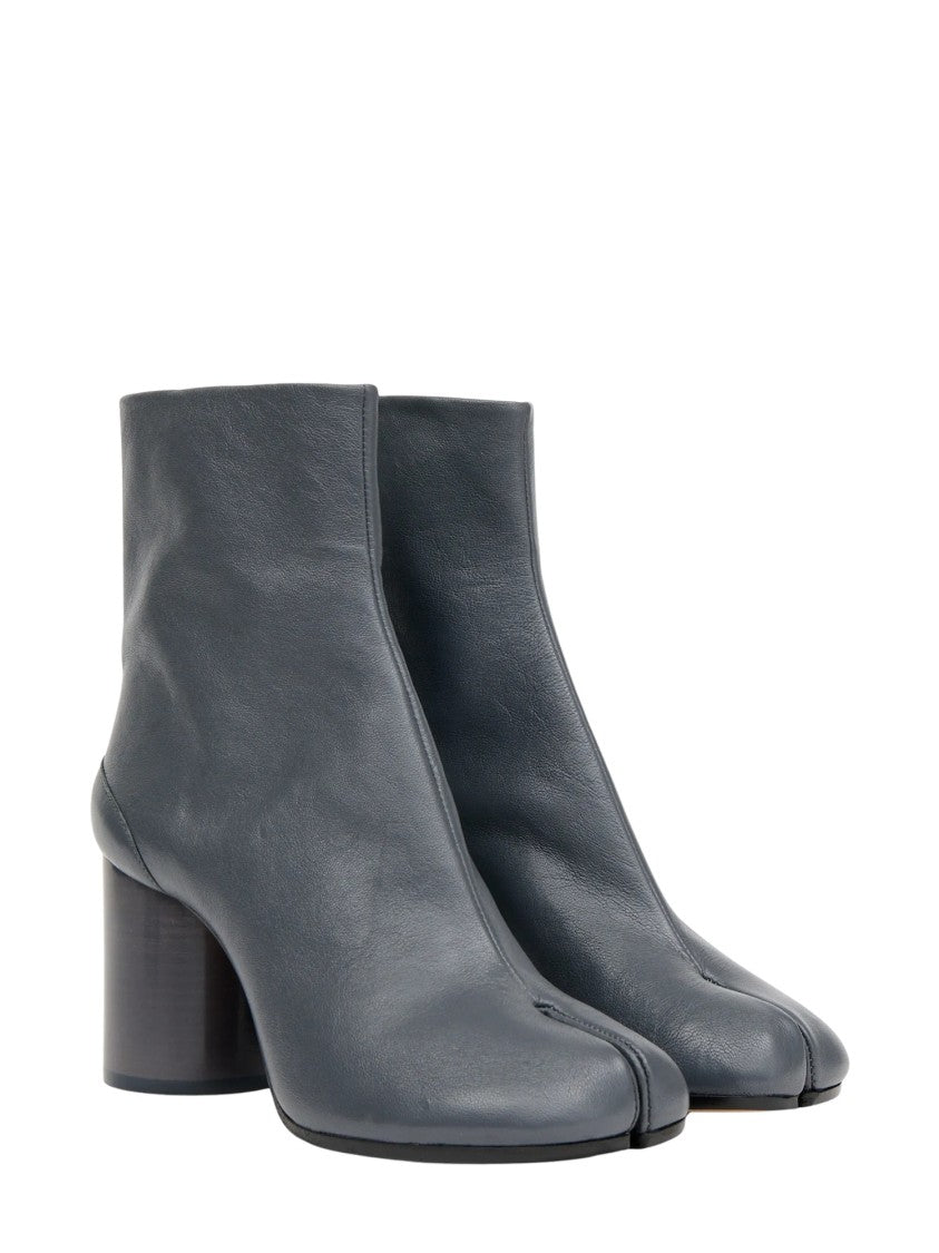 Maison Margiela Black 80Mm Tabi-Toe Block Heel Leather Boots