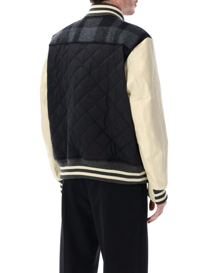 Junya Watanabe Wool And Leather Varsity Jacket