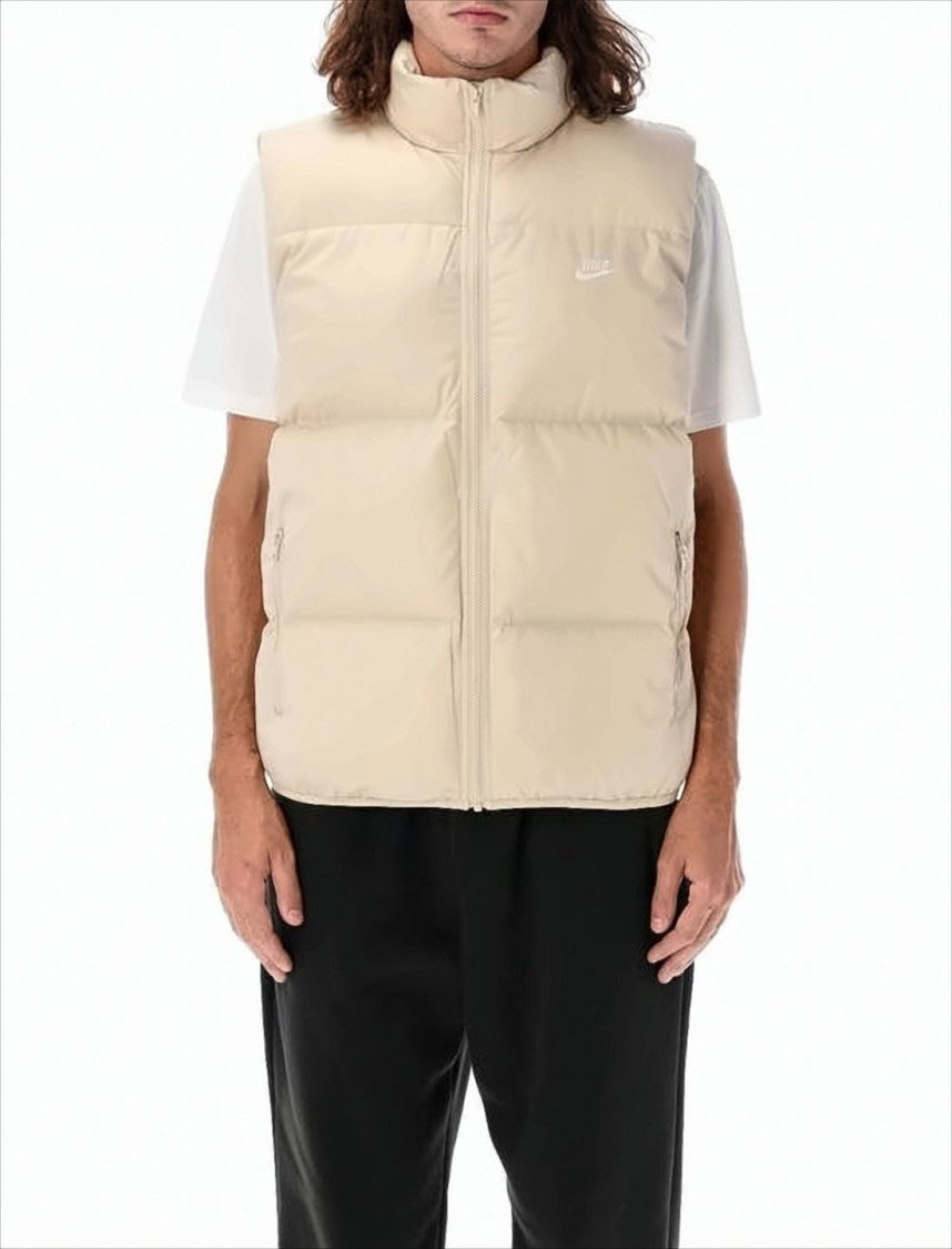 Nike Sleeveless Padded Vest With High Collar And Zipper Closure