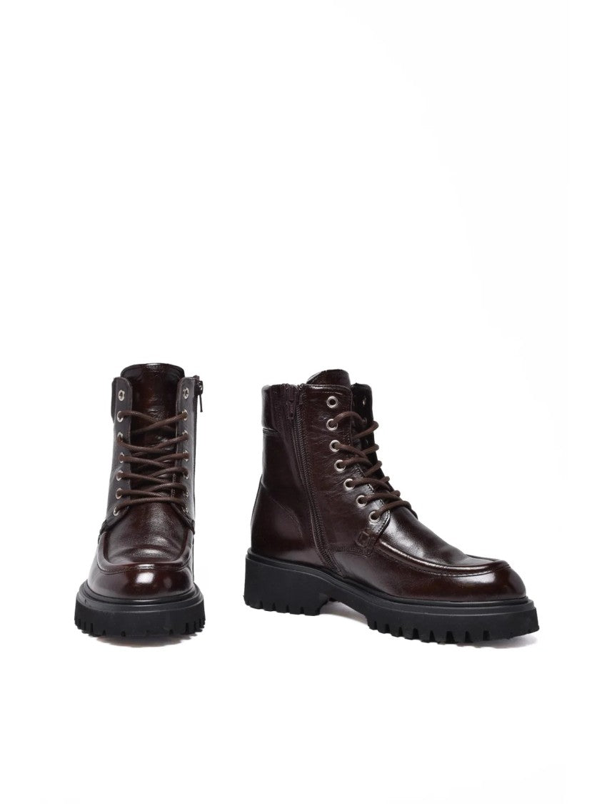 Guglielmo Rotta Chocolate Leather Zip Boots