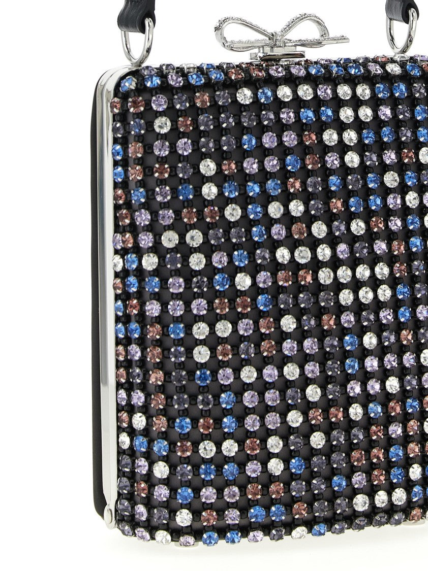 Self-Portrait 'Multi Crystal Chainmail' Mini Handbag