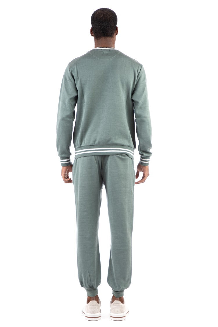 Eleventy Cotton Crewneck Sweatshirt With Trim