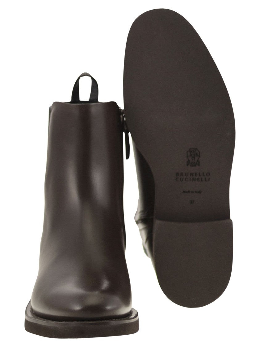 Brunello Cucinelli Chelsea Boot In Matt Calfskin