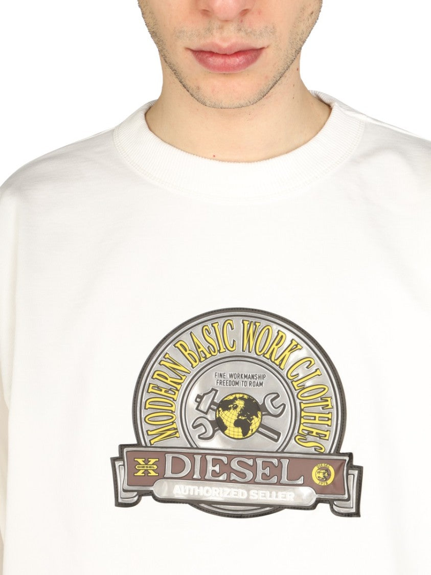 Diesel Graphic Logo Patch Sweatshirt