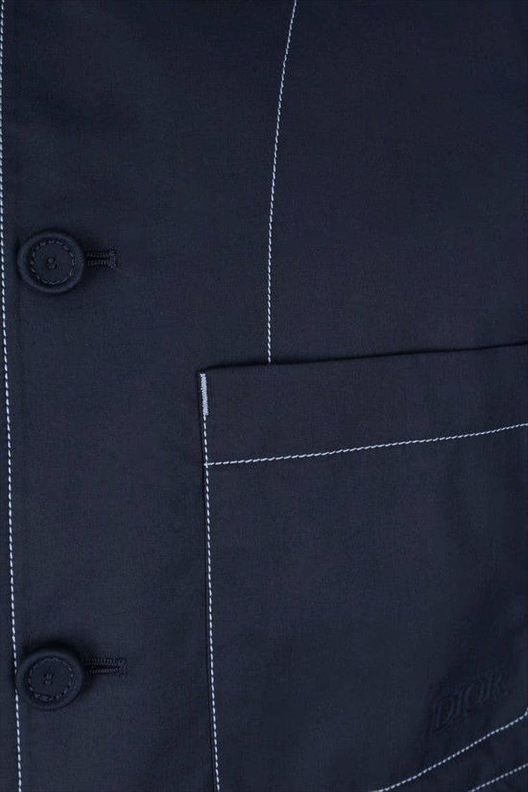 Christian Dior Structured Black Jacket With Contrasting Stitching