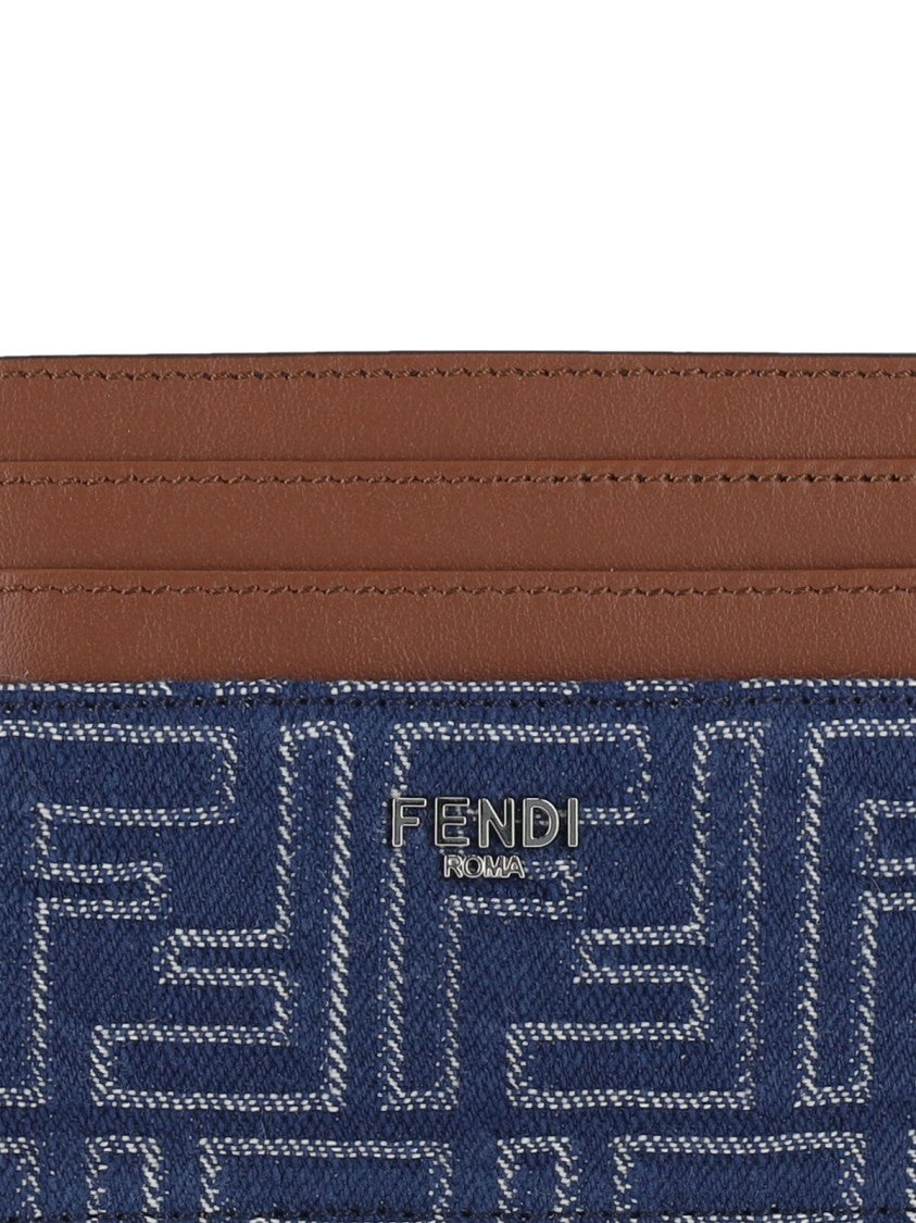 Fendi "Ff" Card Holder – Blue