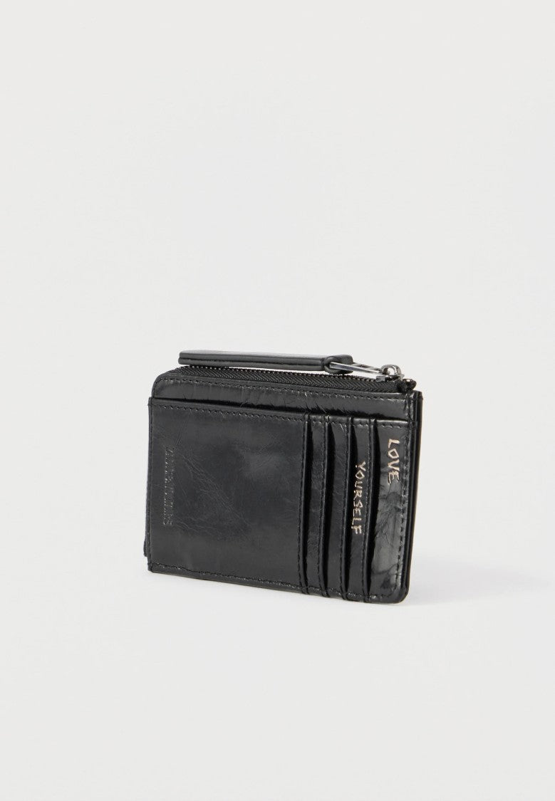 Zadig & Voltaire Rectangular Black Wallet With Silver Stud Detailing