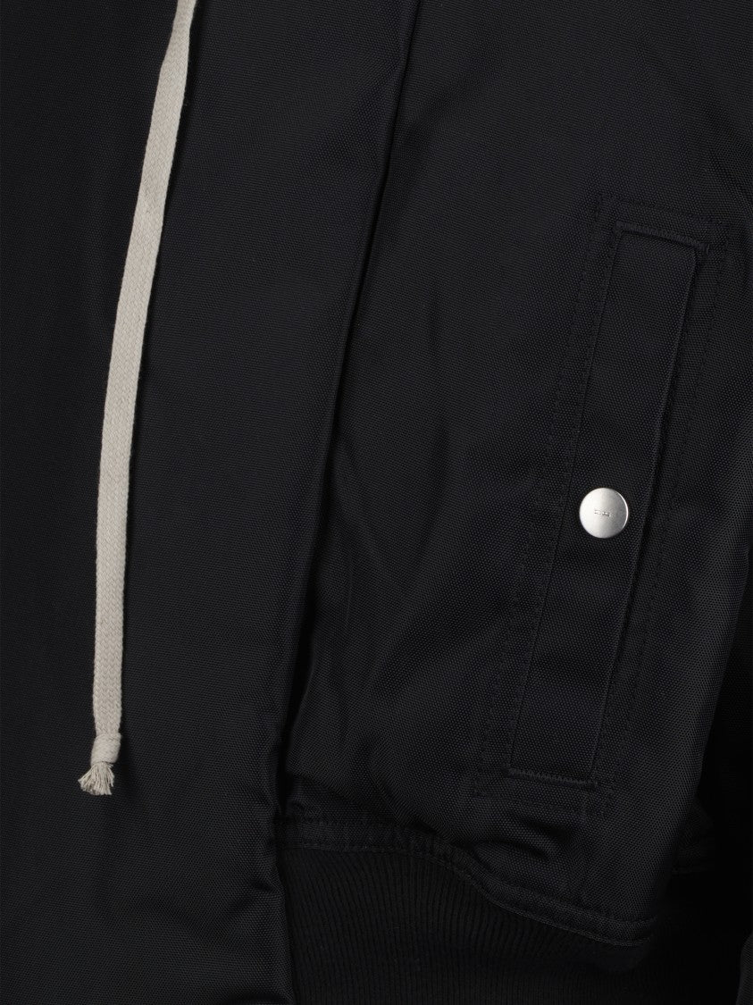 Drkshdw By Rick Owens Cropped Padded Bomber Jacket With Classic Parka Silhouette