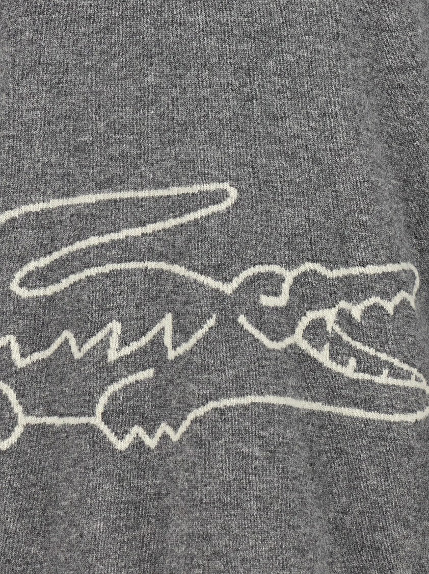 Comme Des Garçons Intarsia Wool Sweater With Crocodile Design