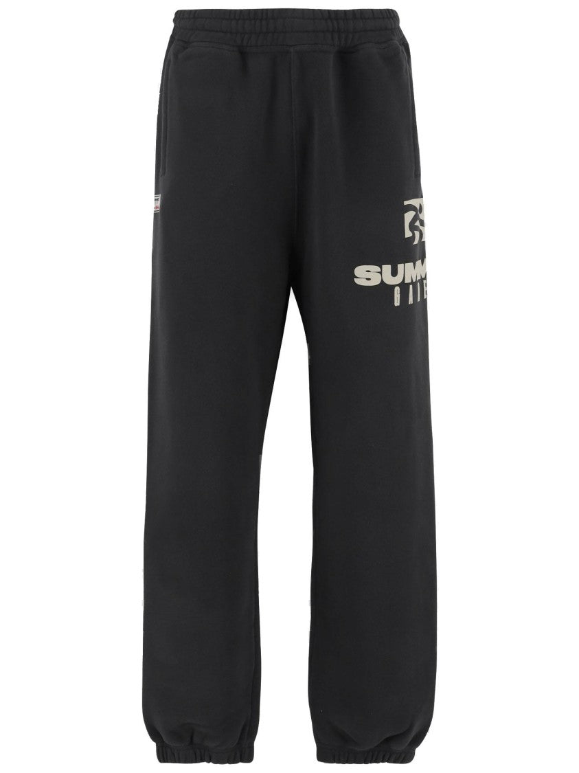 Summer Games Cotton Jogger Pants With Front Logo