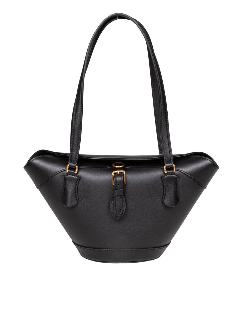 Dolce & Gabbana Black Leather Coffa Capri Bag