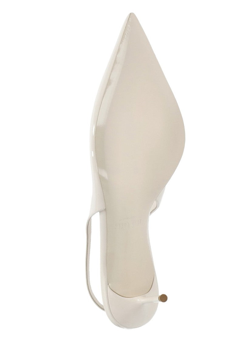 Paris Texas Ivory Lidia Arrow Toe Polished Leather Pumps