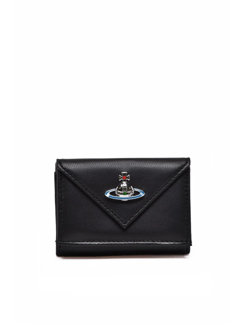 Vivienne Westwood Black Leather Envelope Wallet