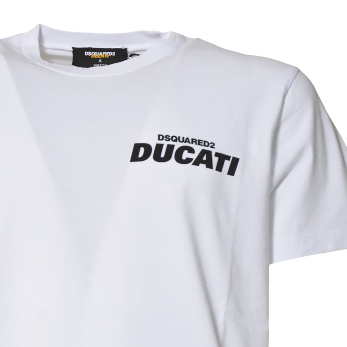 Dsquared2 Short-Sleeve White T-Shirt With Bold Logo Print