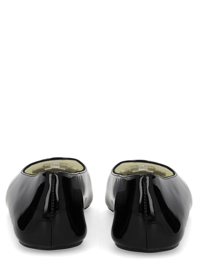 Tory Burch Reva Glossy Patent Logo Ballet Flats