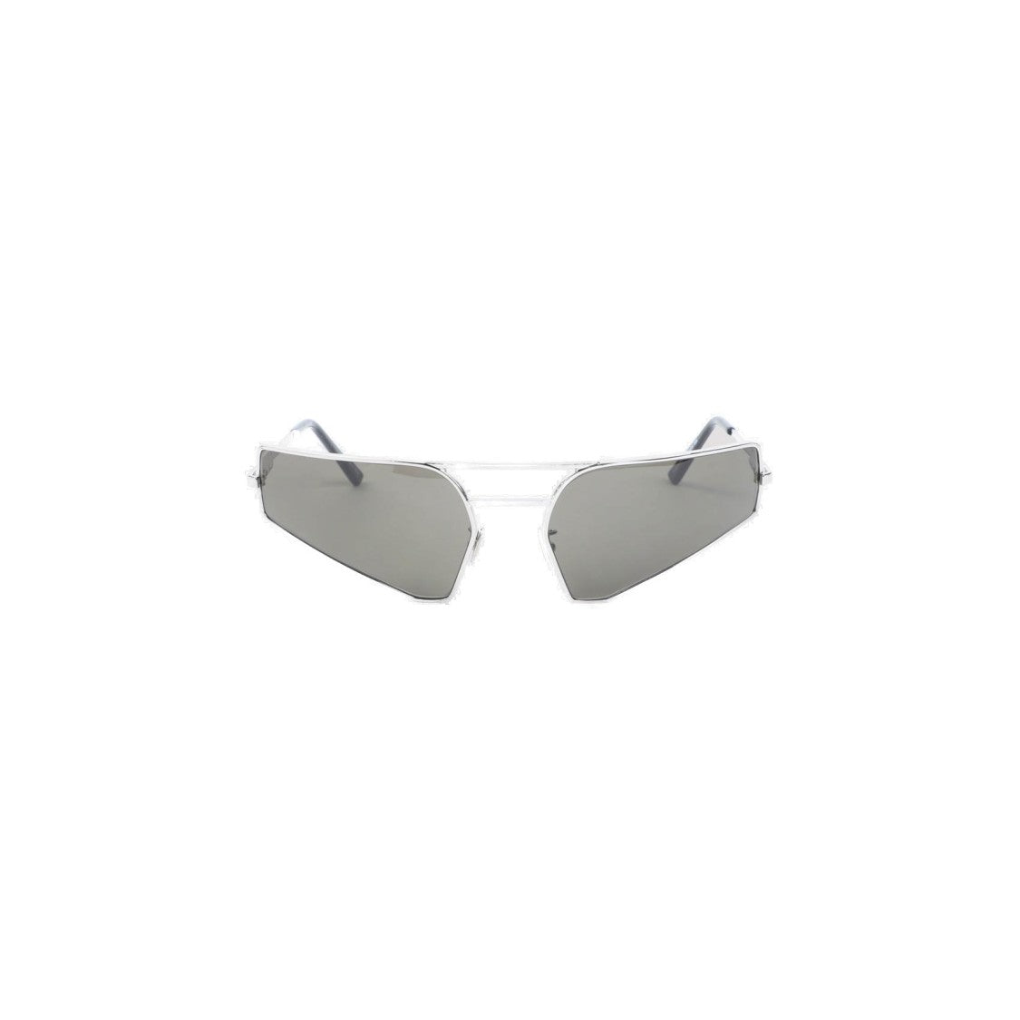 Rick Owens Prong Silver Metal Sunglasses