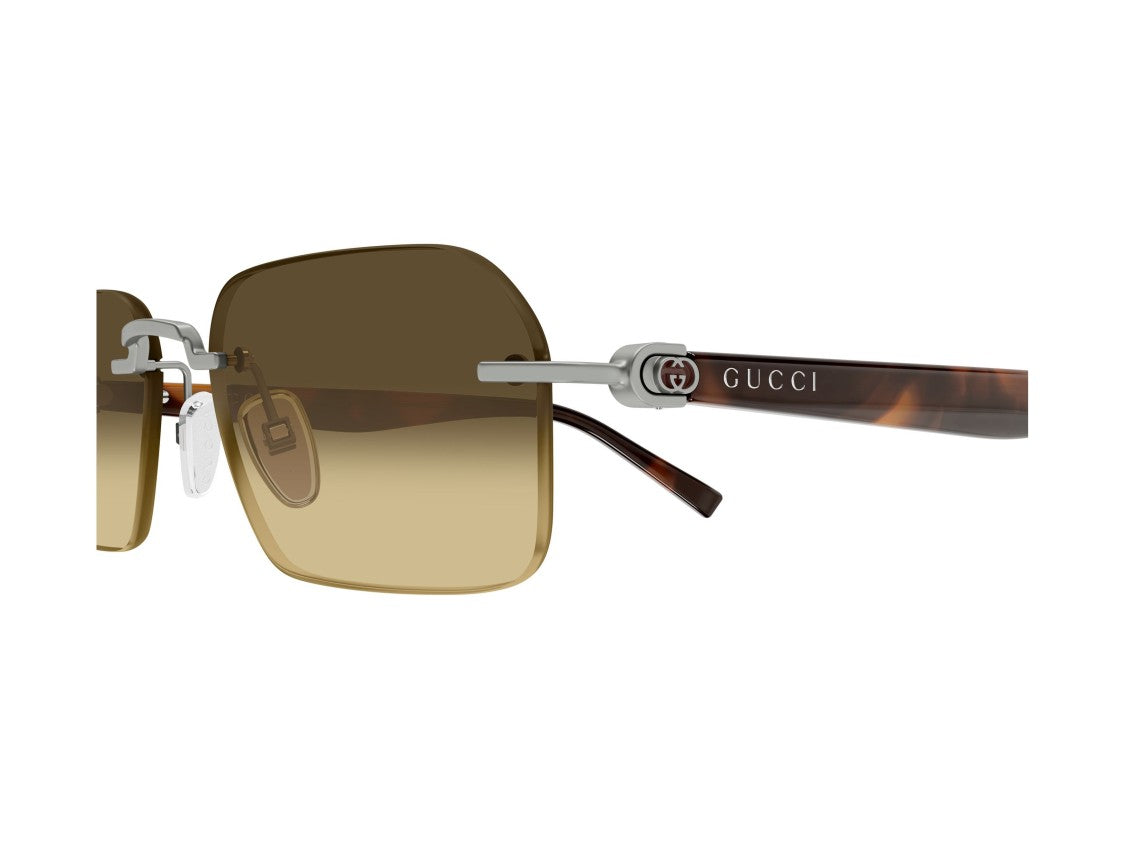 Gucci Tortoiseshell Gg2259s Rimless Square Sunglasses