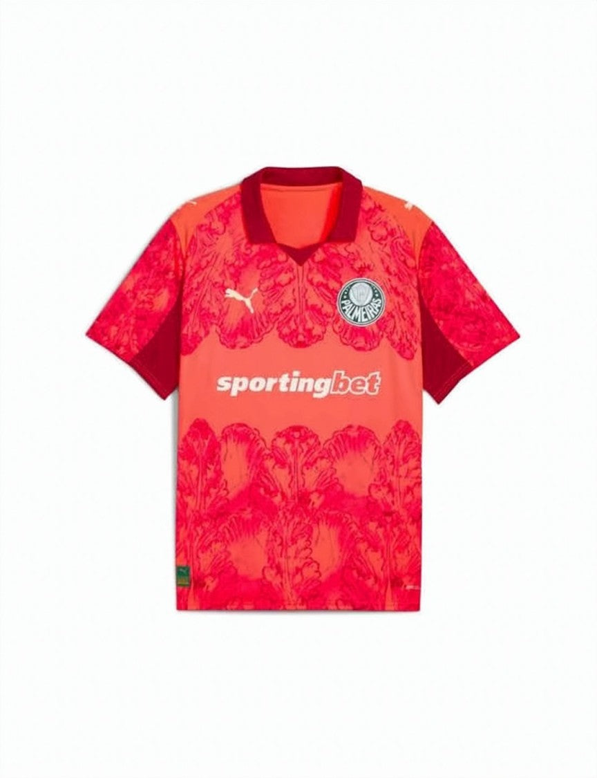 Puma Floral Patterned Polo Shirt In Red