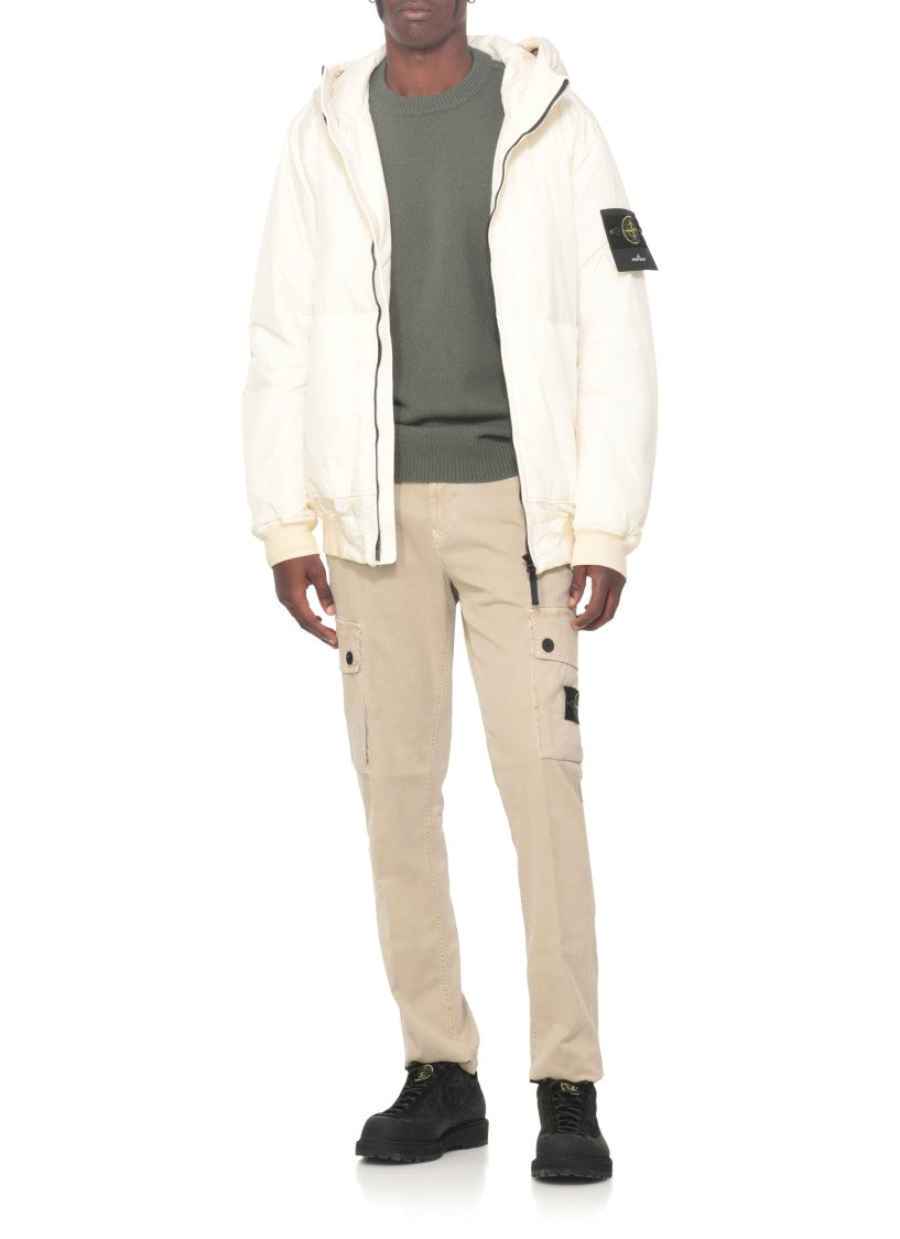 Stone Island Wool Sweater With Iconic Logo Patch