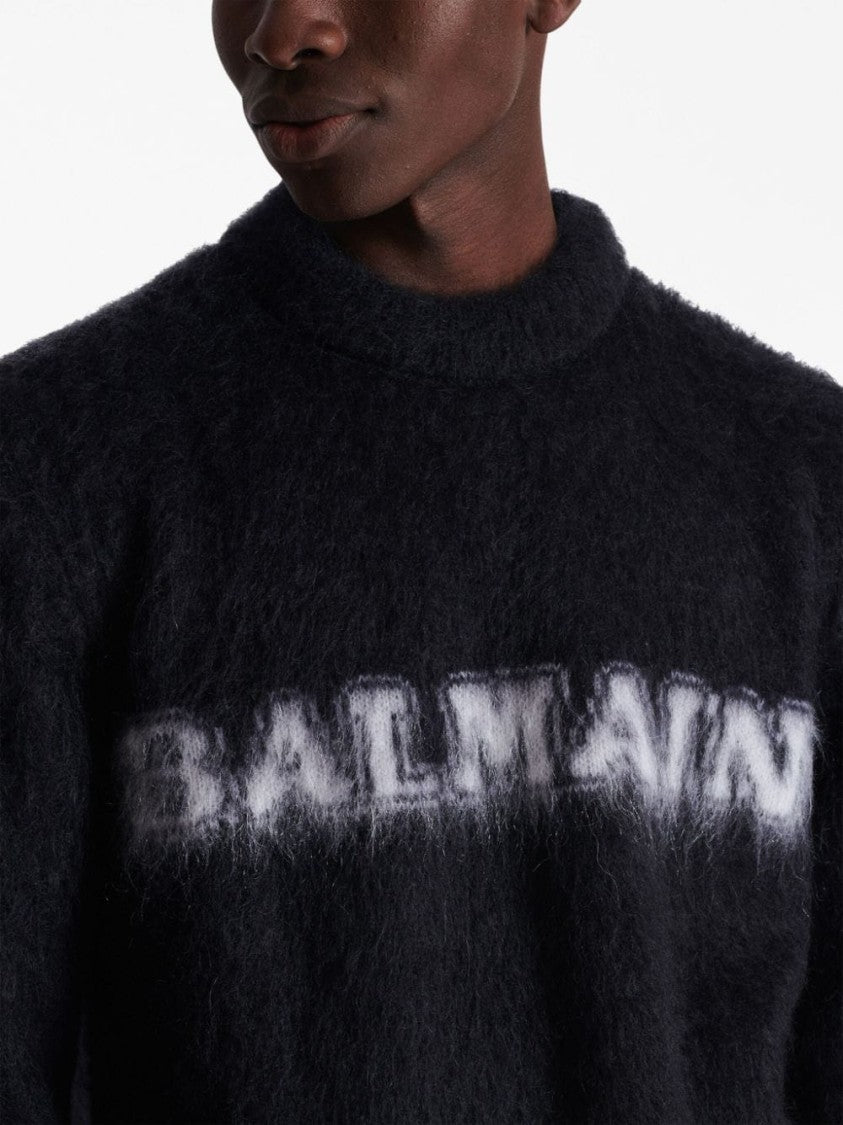 Balmain Brushed-Finish Mohair Blend Jumper