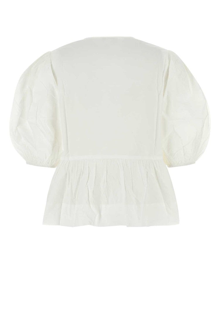 Ganni White Cotton Top