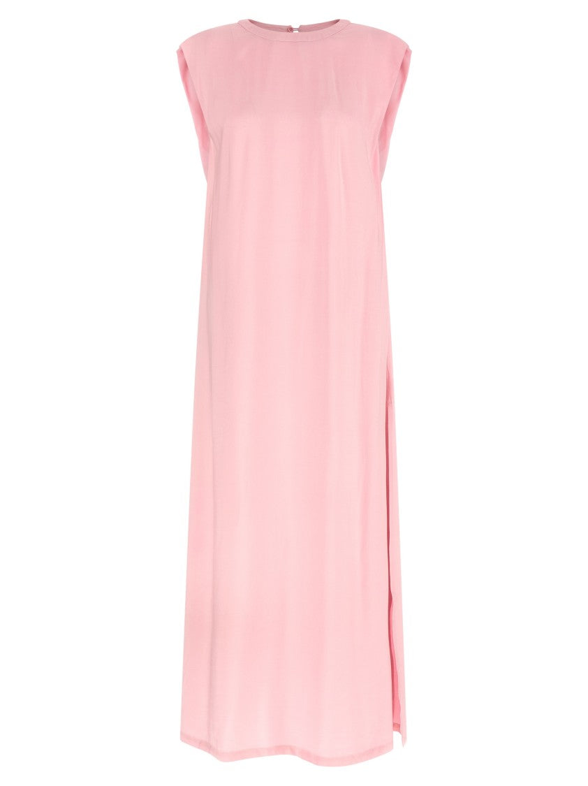 Nude Round-Neck Dress
