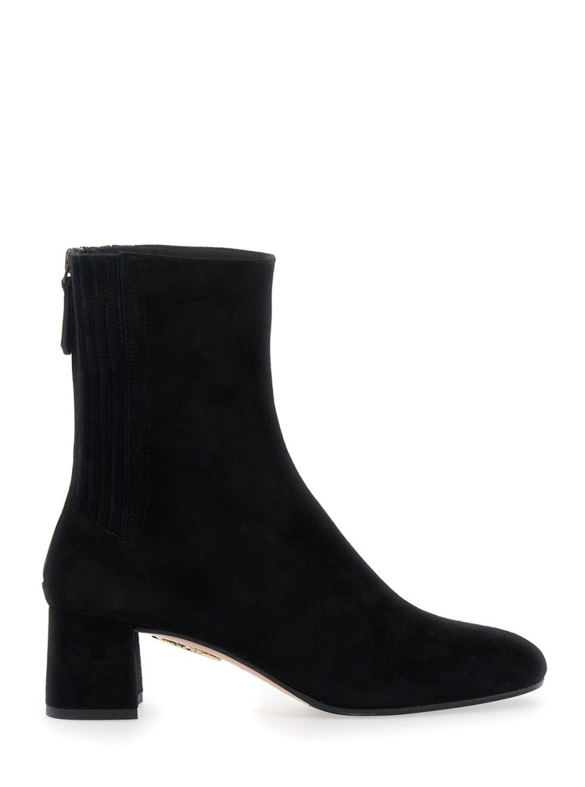 Aquazzura Fitted Black Suede Bootie