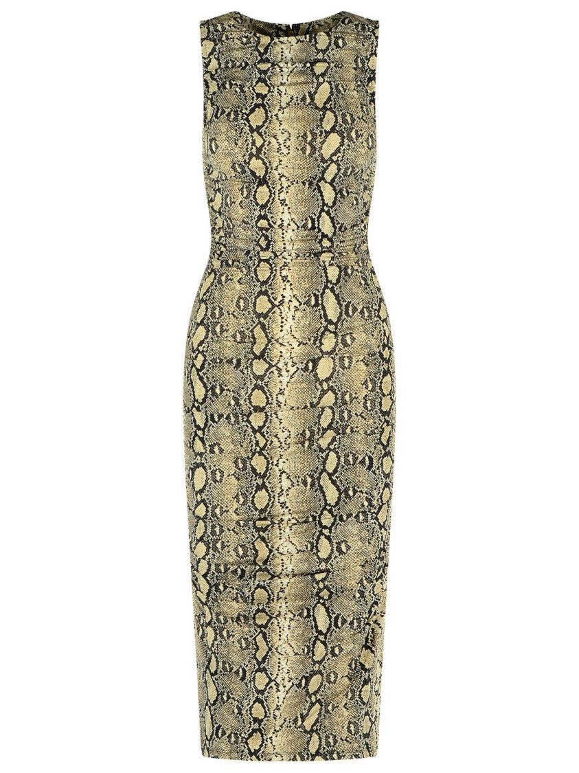 Michael Michael Kors Snake Print Viscose Blend Dress