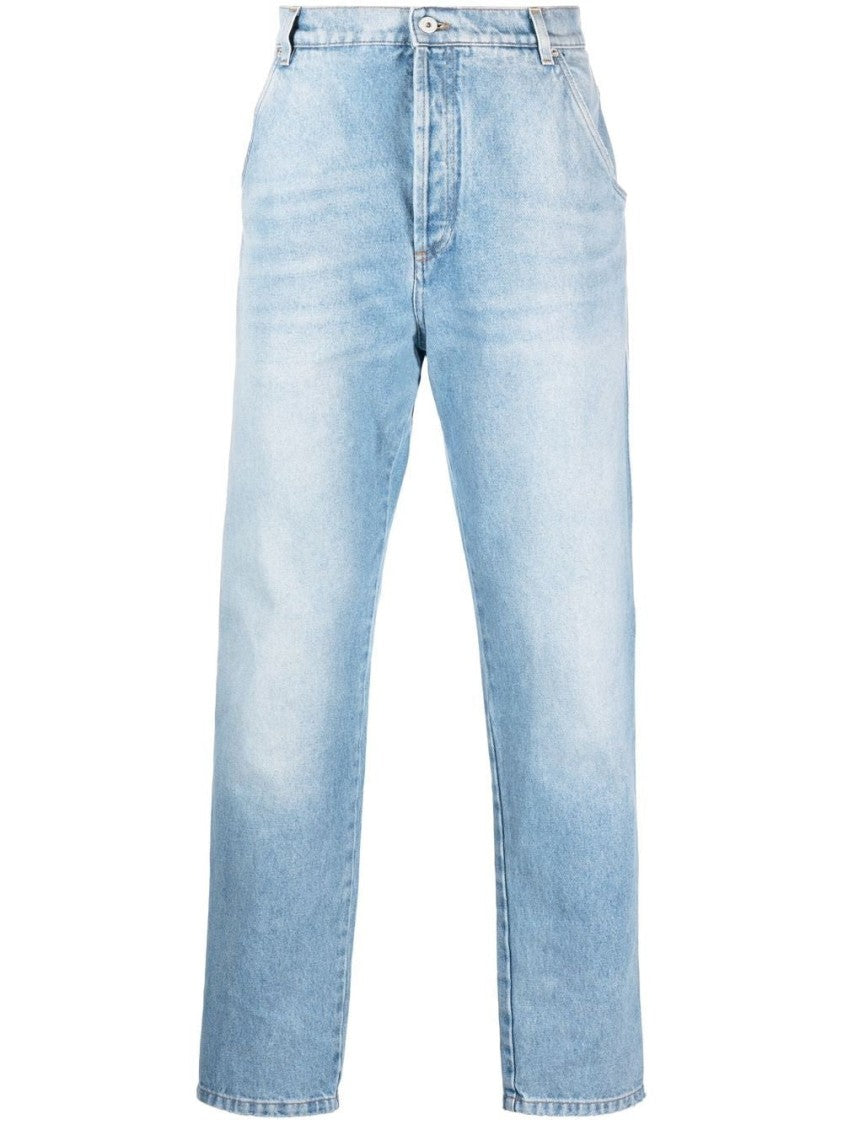 Balmain Straight Monogram Denim Pants