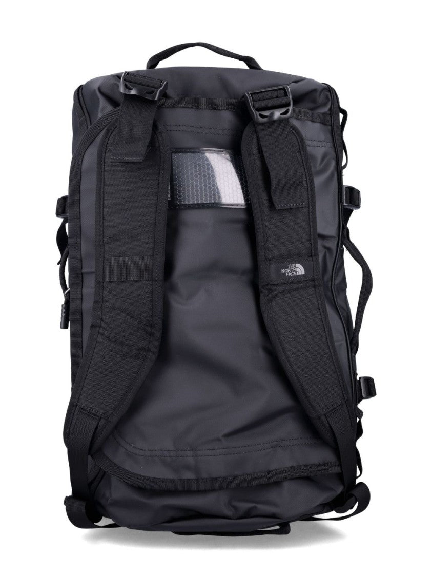 The North Face Rectangular Grey Duffel Bag With Padded Shoulder Straps