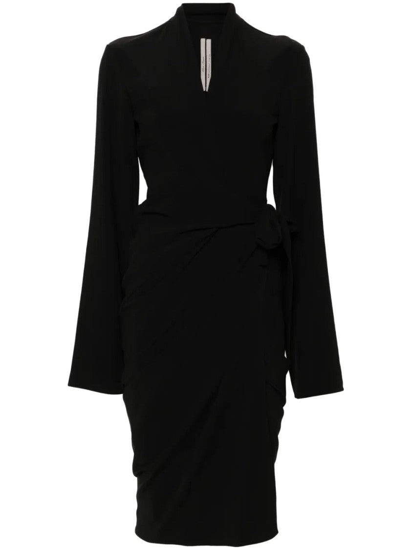 Rick Owens Ls Wrap Dress