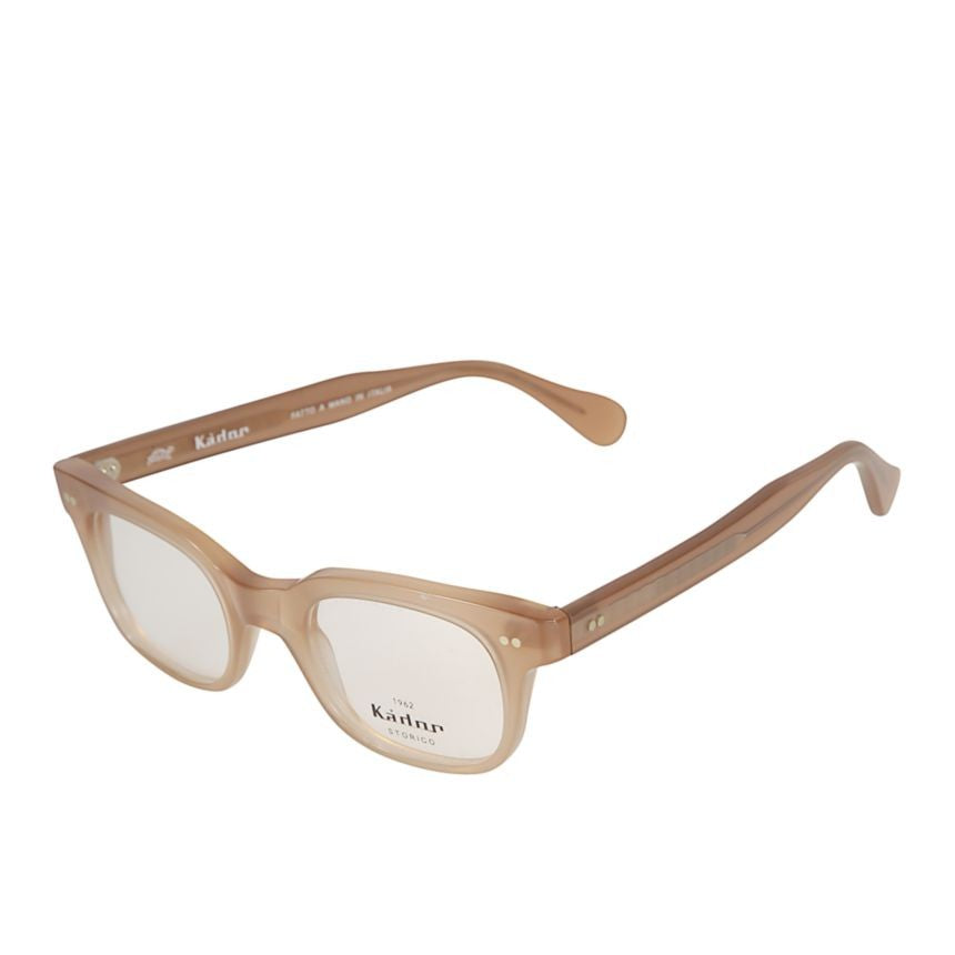 Kador Brown Kayo Translucent Metal Rectangular Eyeglasses