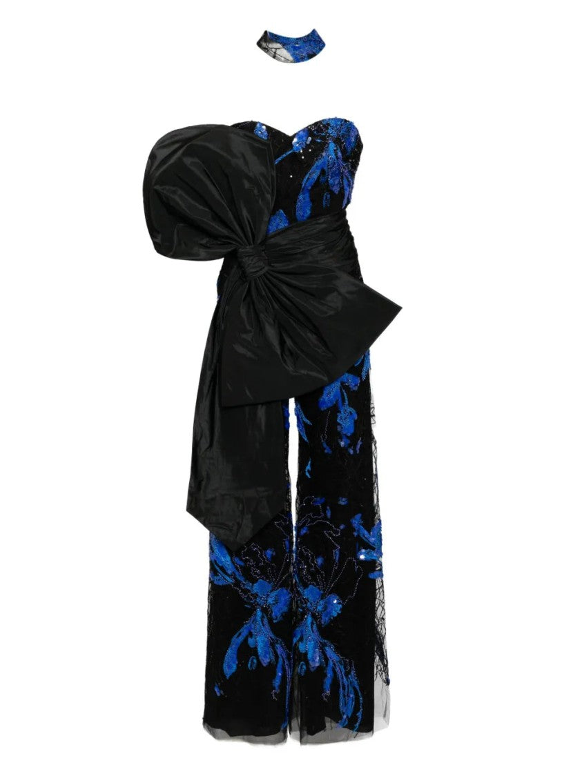 Saiid Kobeisy Embroidered Strapless Jumpsuit