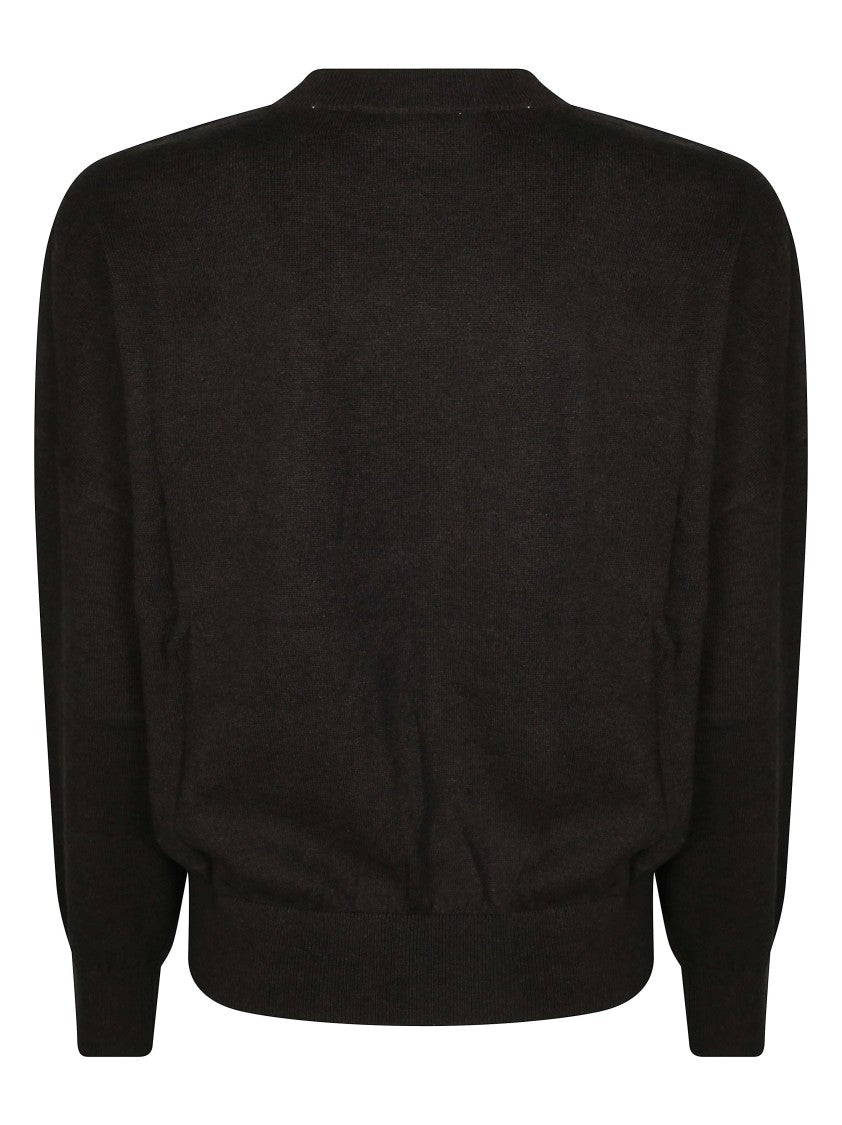 Isabel Marant Marisansgz Cropped Abstract Motif Knit Sweater