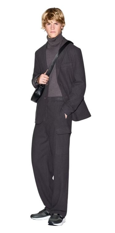 Armani Exchange Regular Fit Turtleneck Sweater With Ribbed Details