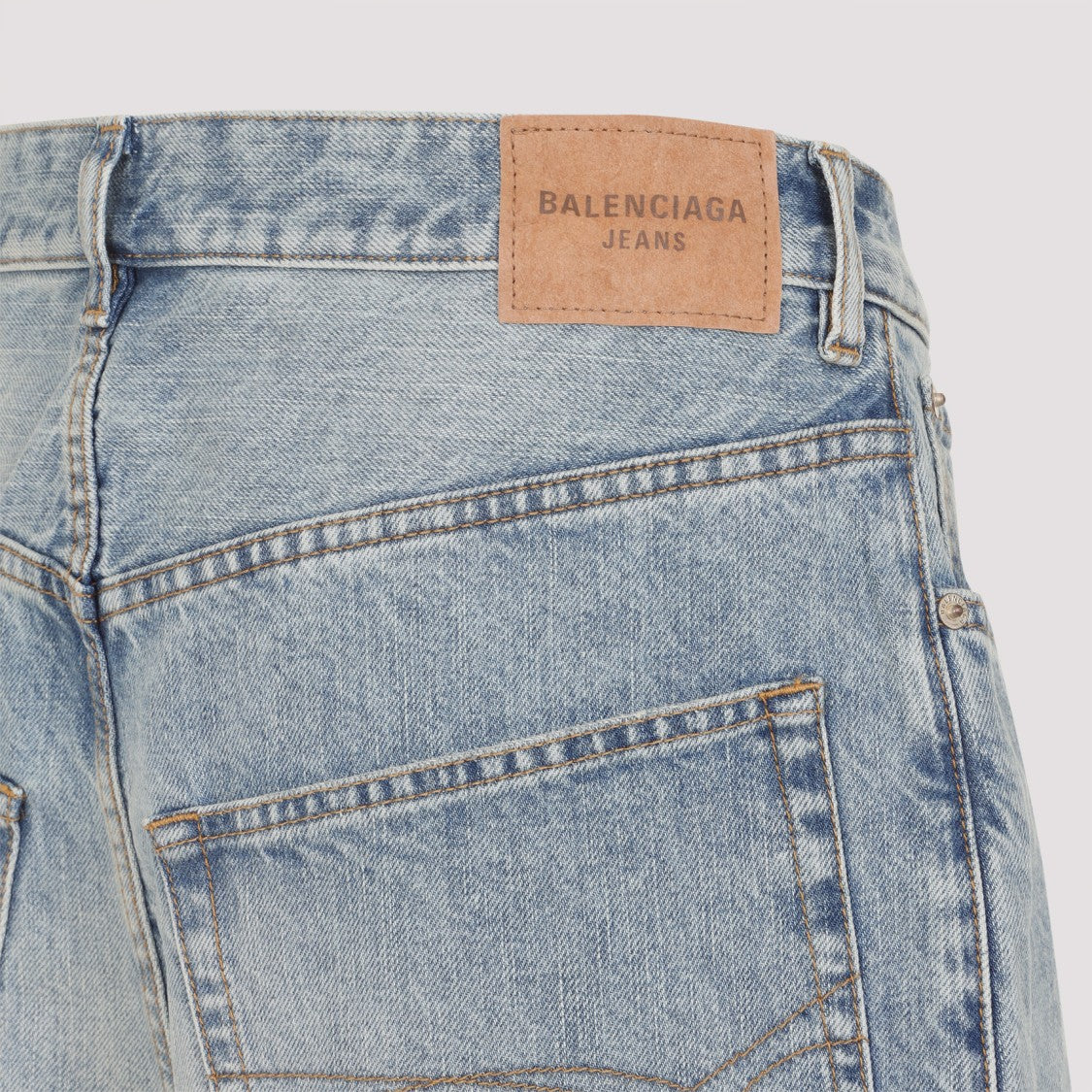 Balenciaga Classic Blue Cotton Baggy Pants