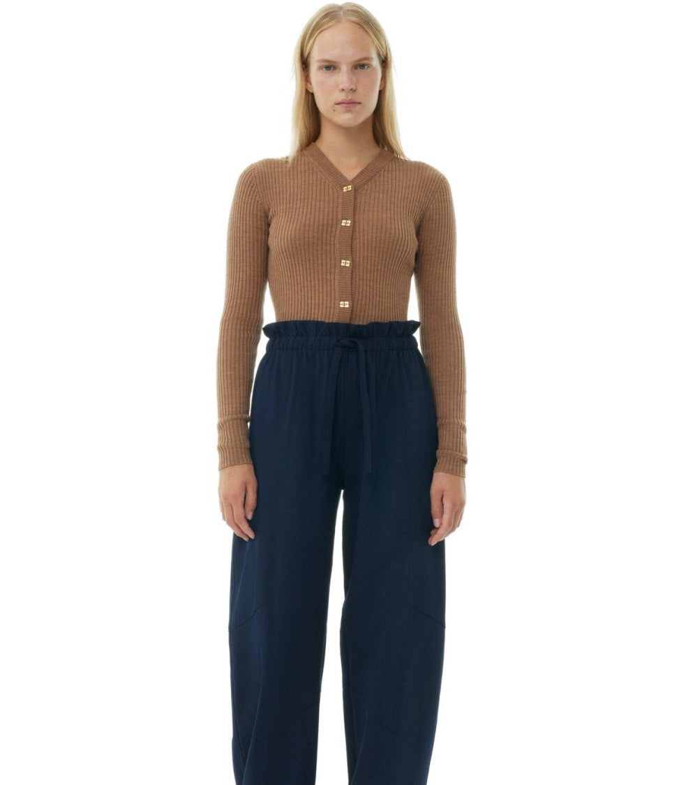 Ganni Blue Drawstring Pants
