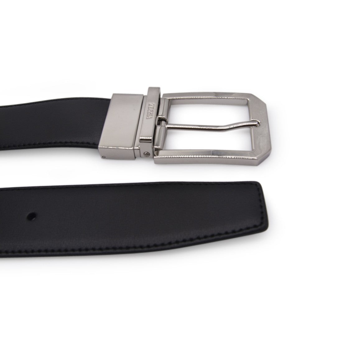 Zegna Buckle Fastening Belt Leather - Black