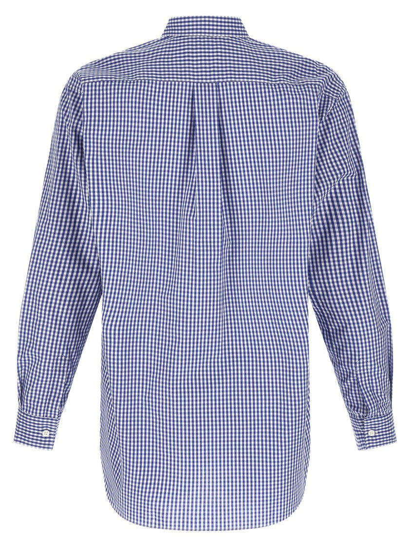 Comme Des Garçons Vichy Check Cotton Poplin Shirt With Mother-Of-Pearl Buttons